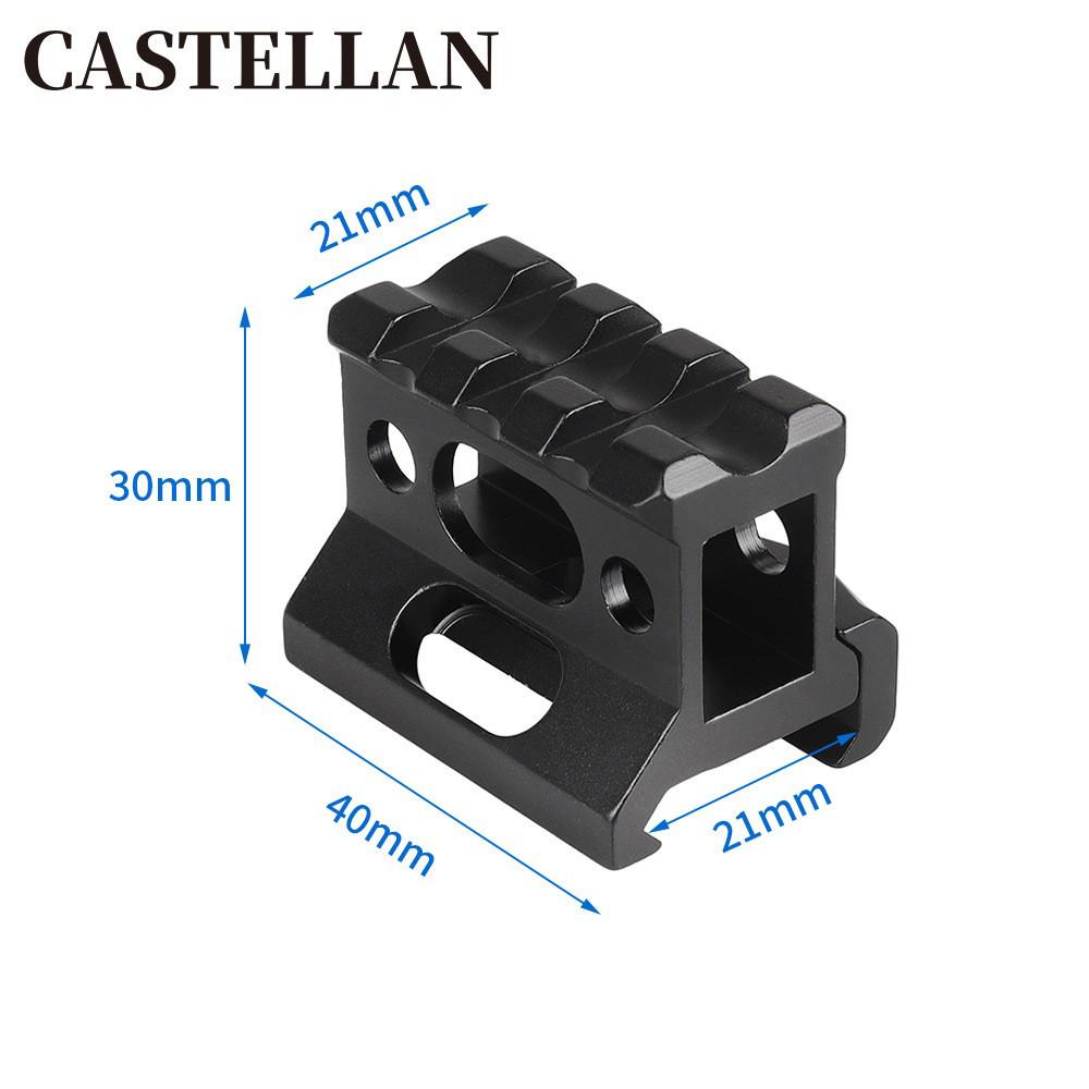 3-Slot Elevated 20mm Aluminum Alloy Guide Rail Bracket, T1 Aiming.