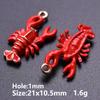 2pcs Fashion Animal Charm Enamel Lobster Rabbit Giraffe Stereoscopic DIY Pendant Charms For Jewelry Making Supplies Accessories