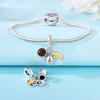 Copper Metal Dim Sum Dessert Bread Pendant Bead Components Bracelet High Quality Fine Jewelry Charm Bead Components Compatible With Women High