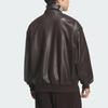 adidas Originals Faux Leather Loose Fit Jacket Unisex Black KQ5473
