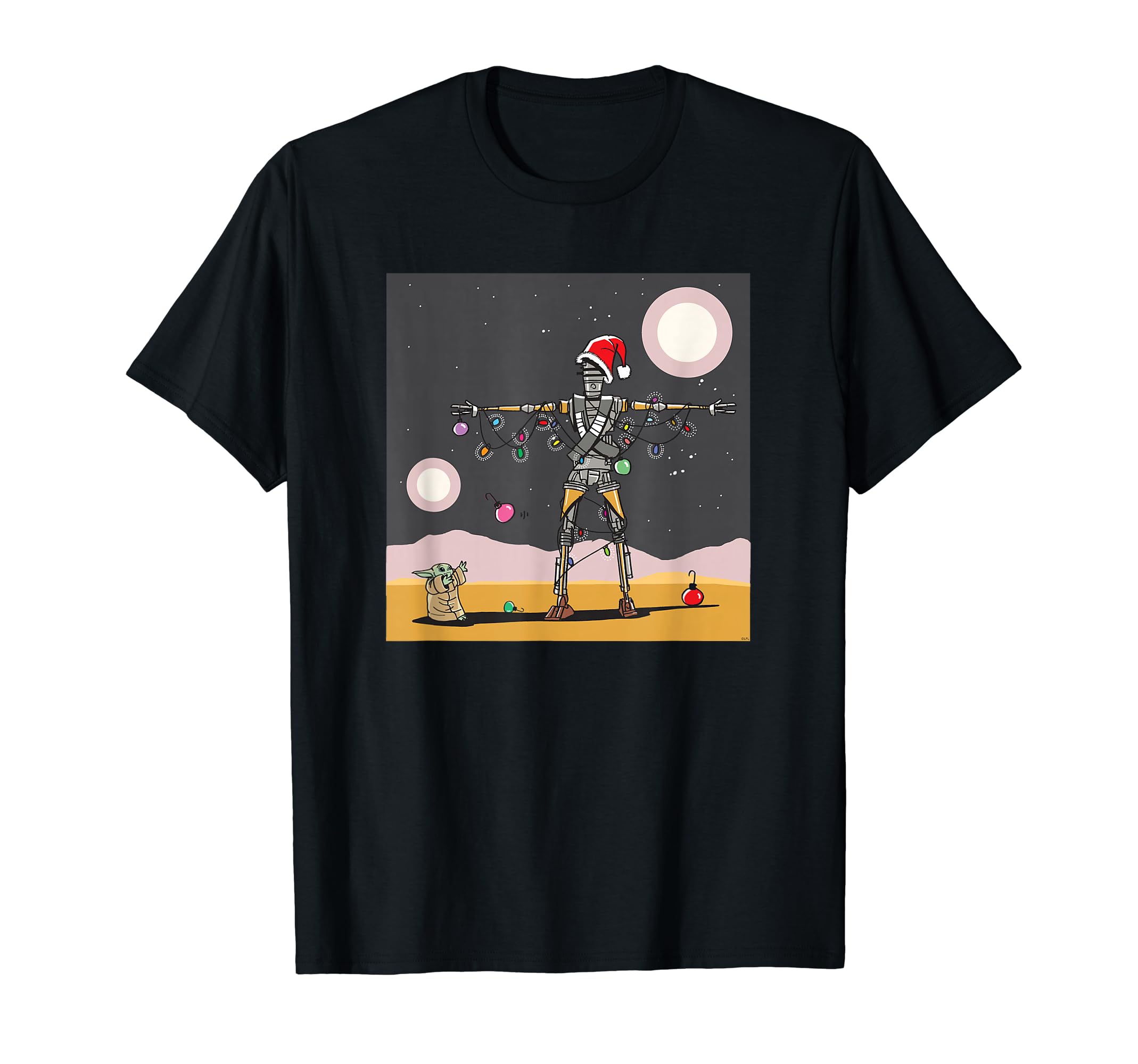 

Star Wars Grogu IG-11 Droid Holiday Tatooine Christmas Tree T-Shirt