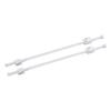 Curtain Rod With Brackets Telescoping Reliable Support Drapery Rods Set for Bathroom Kitchen 50‑90cm 2 Rods + 2 Hooks