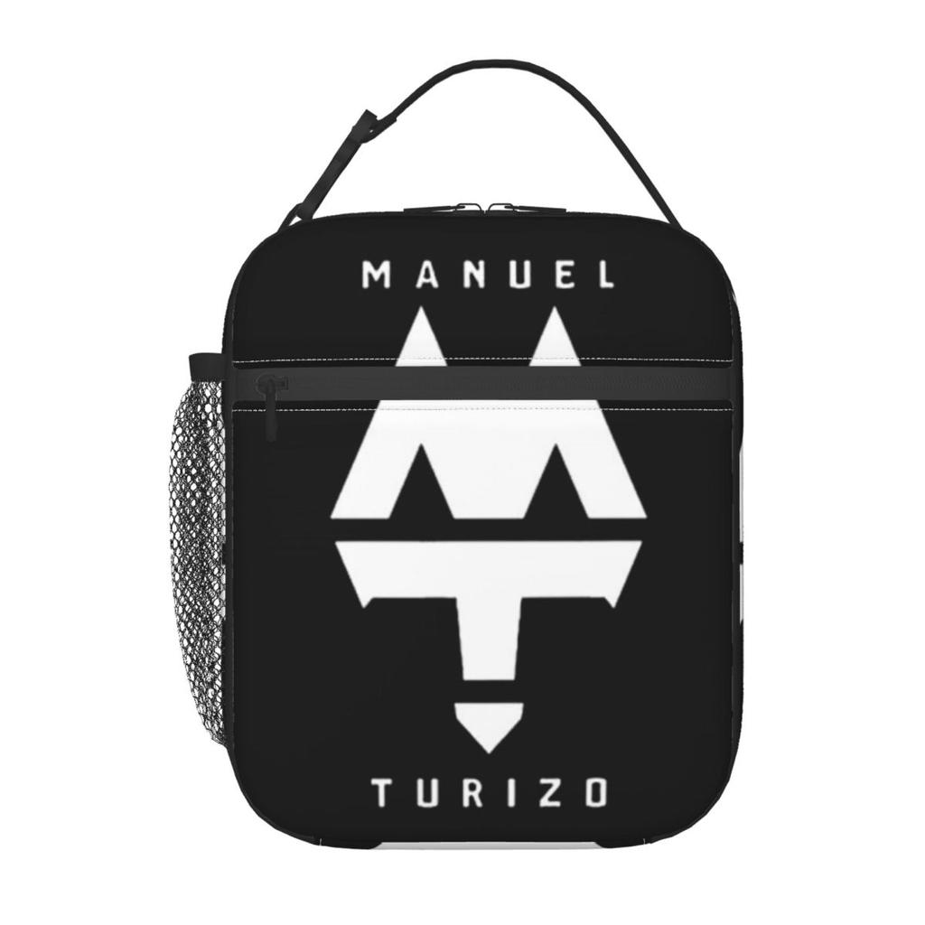 Rapper Manuel Turizo Logo Insulated Lunch Bag for Women Kids Leakproof Food Boxes Thermal Lunch Box Tote