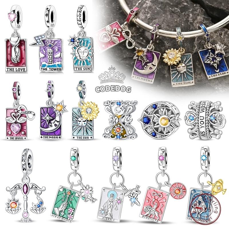copper Star Shape Sun Moon Lucky Magic Life Tarot Bead Charms for 3mm Authentic Bracelets Beautiful Do It Yourself Jewellery Gift