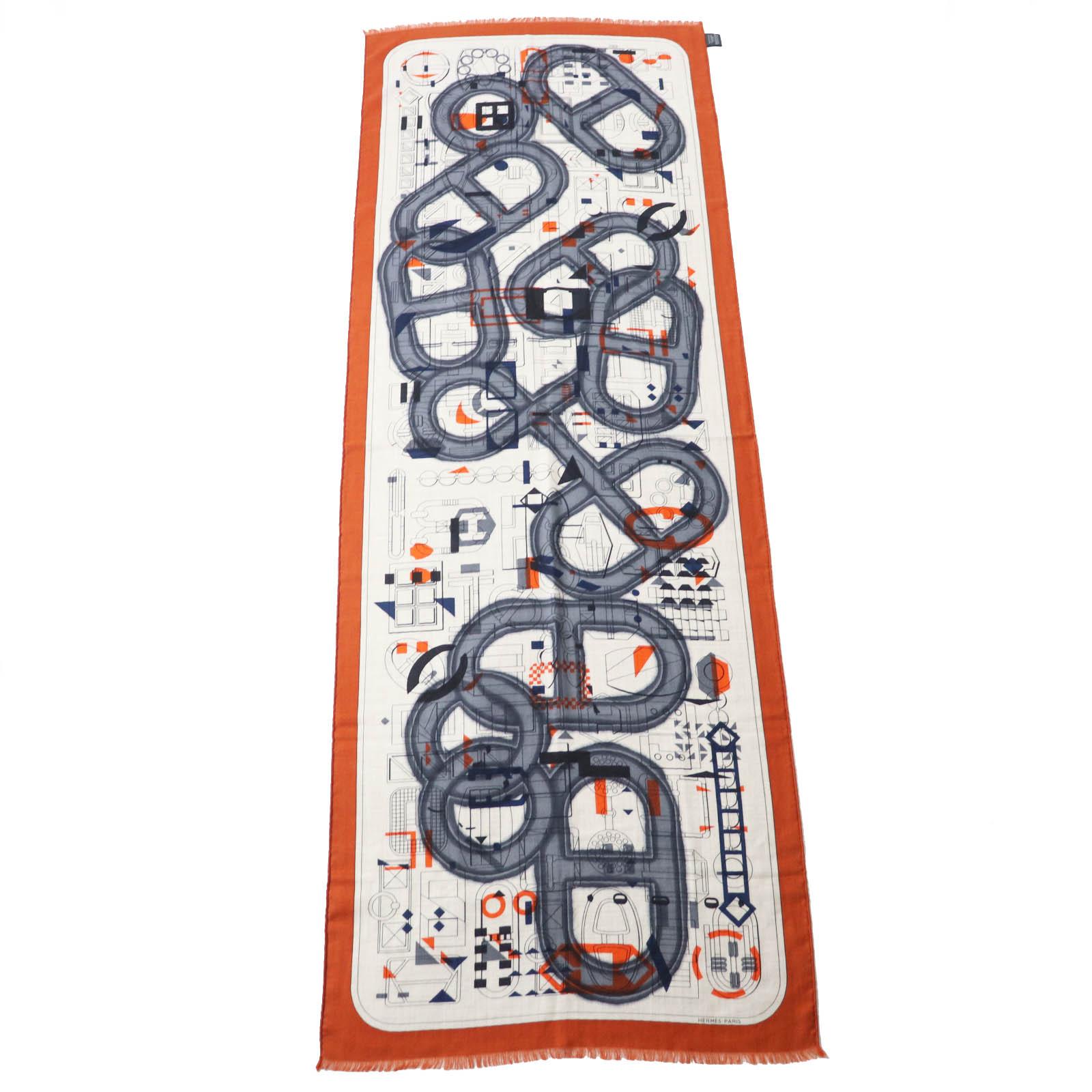 

Excellent HERMES Stall Ampremour Fleur cashmere mens Used