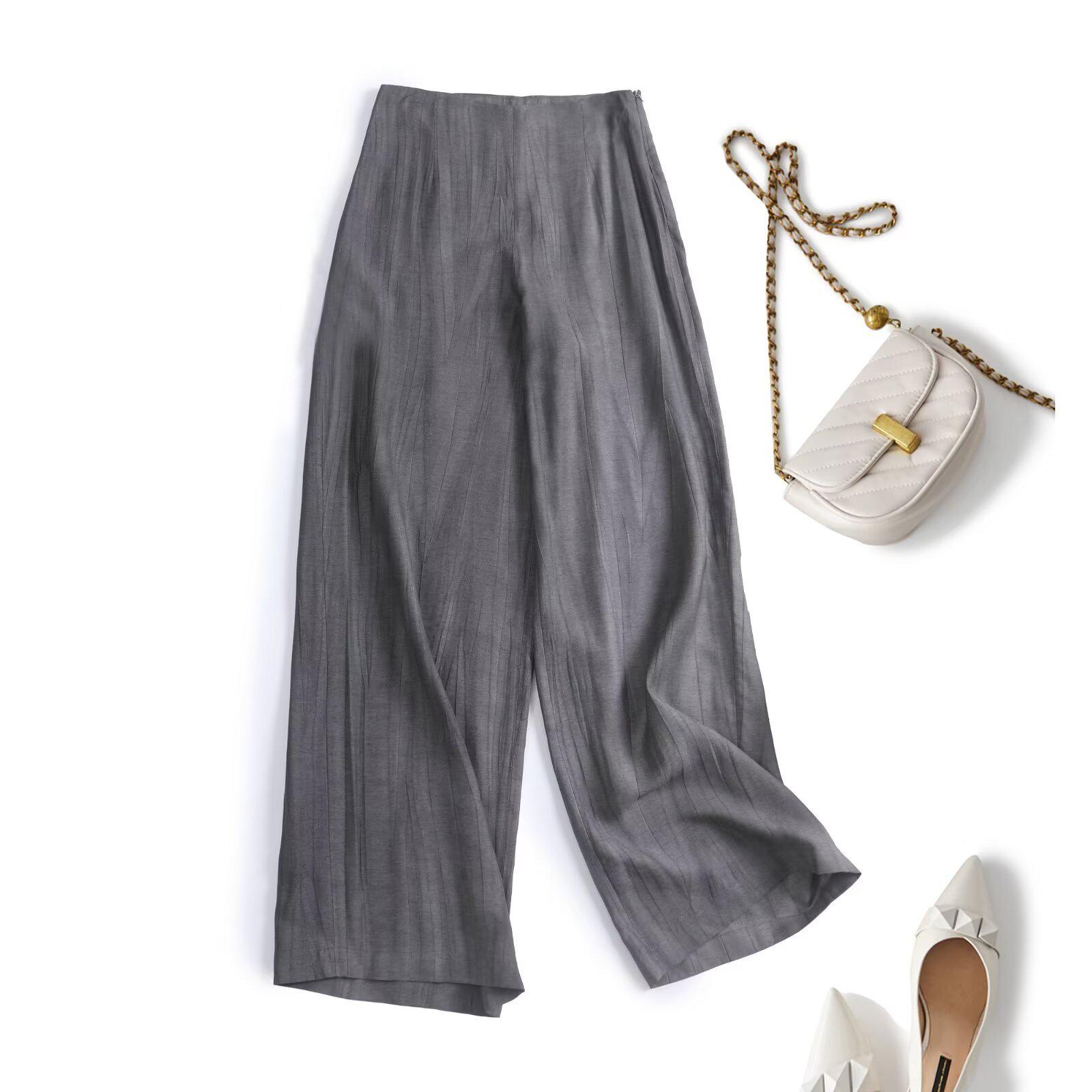 

Женский летний костюм для поездок на работу: жилет и брюки прямого кроя Large