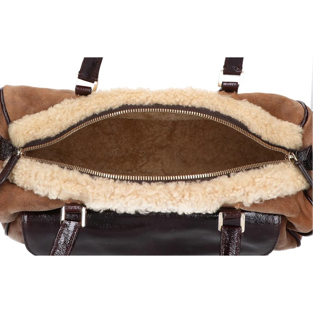 MORABITO Mouton leather Handbag BrownUsed