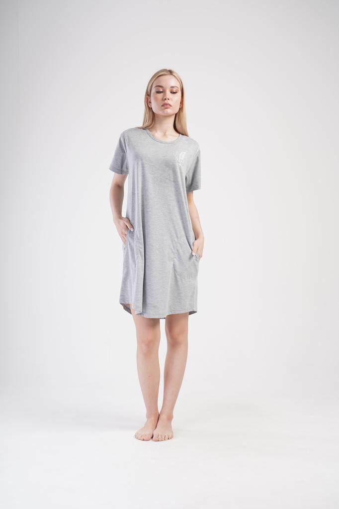 Women's Cotton Nightgown Short Sleeve 4XL Vienetta Elegant Loose