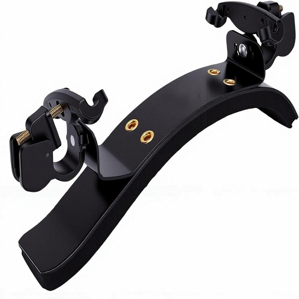 Aluminum Alloy Adjustable Shoulder Rest Black Color Ergonomic Violin Support For Violinists