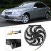 14in Electric Slim Radiator Cooling Fan Assembly 12V Universal Parts with Mounting Kit