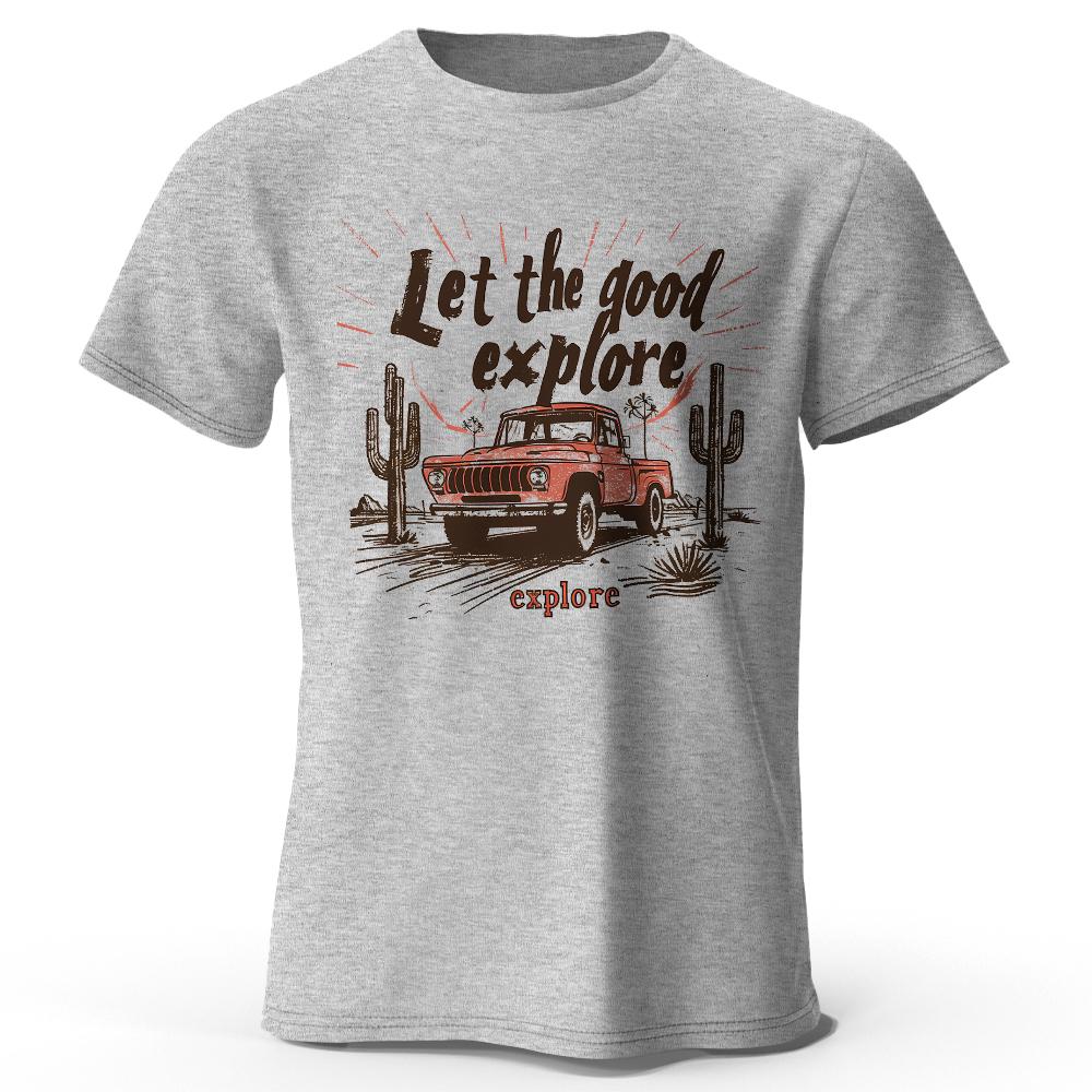 Americana Trucker Badge Printed Unisex Men Women T-Shirt Tees Tops Diesel Punk Graphic Highway Legend