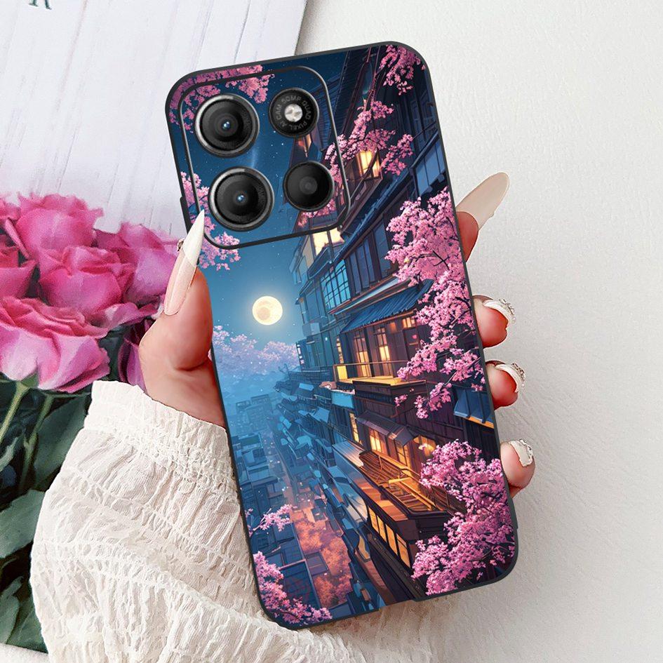 Silicone Case For Motorola Moto G15 G75 2024 Cover Cute Panda Lion Shockproof TPU Phone Cases For MotoG15 MotoG75 G 75 G 15 Etui
