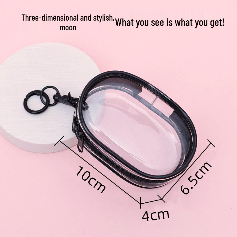 Mini Waterproof PVC Zipper Earphone Case & Cable Organizer with Hanging Buckle
