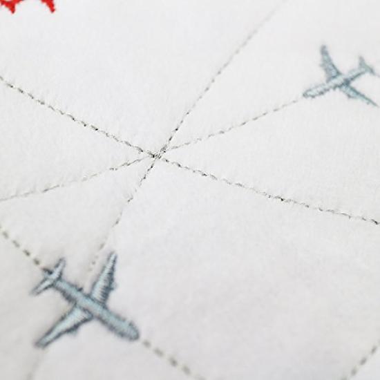 Marushin Hand JAL Japan Flight Fully 6205000400 Towel, Airlines, 25x25cm, Route, 100% Cotton, Embroidered,