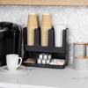 Cup Condiment Station Countertop Organizer Coffee Tea Accessories Holder Efficient Storage Solution Office Kitchen Breakroom