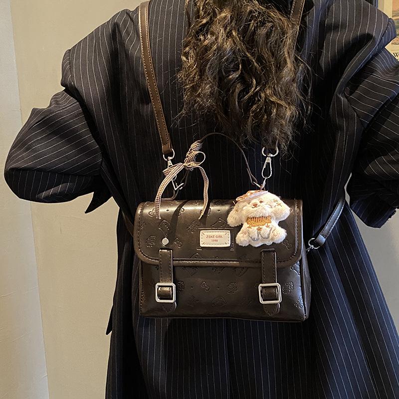 Casual Retro Commuter Women's Backpack 2025 Autumn and Winter New Exquisite Small Schoolbag Backpack After Going Out