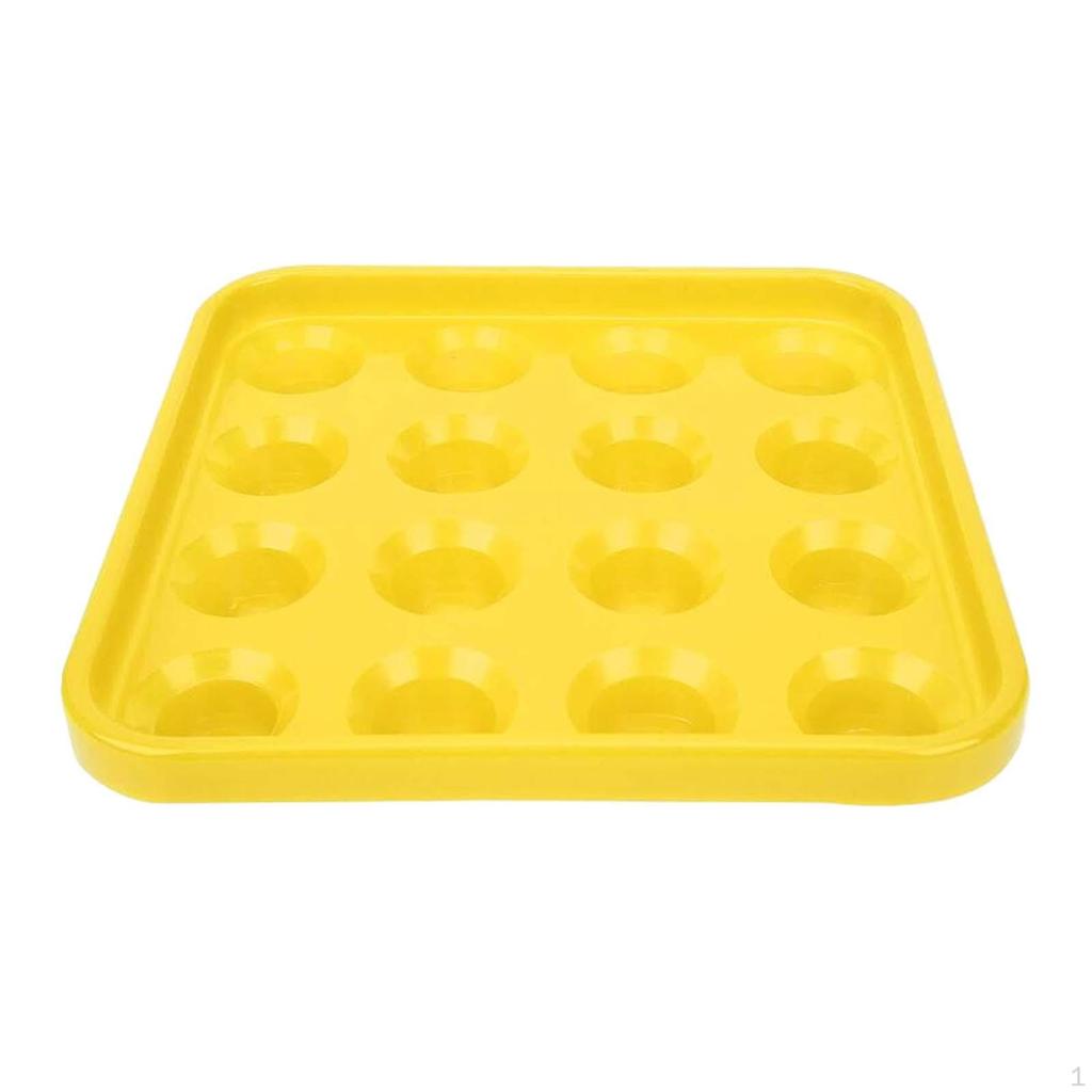 16 Compartment Billiard Ball Storage Tray for Pool And Snooker