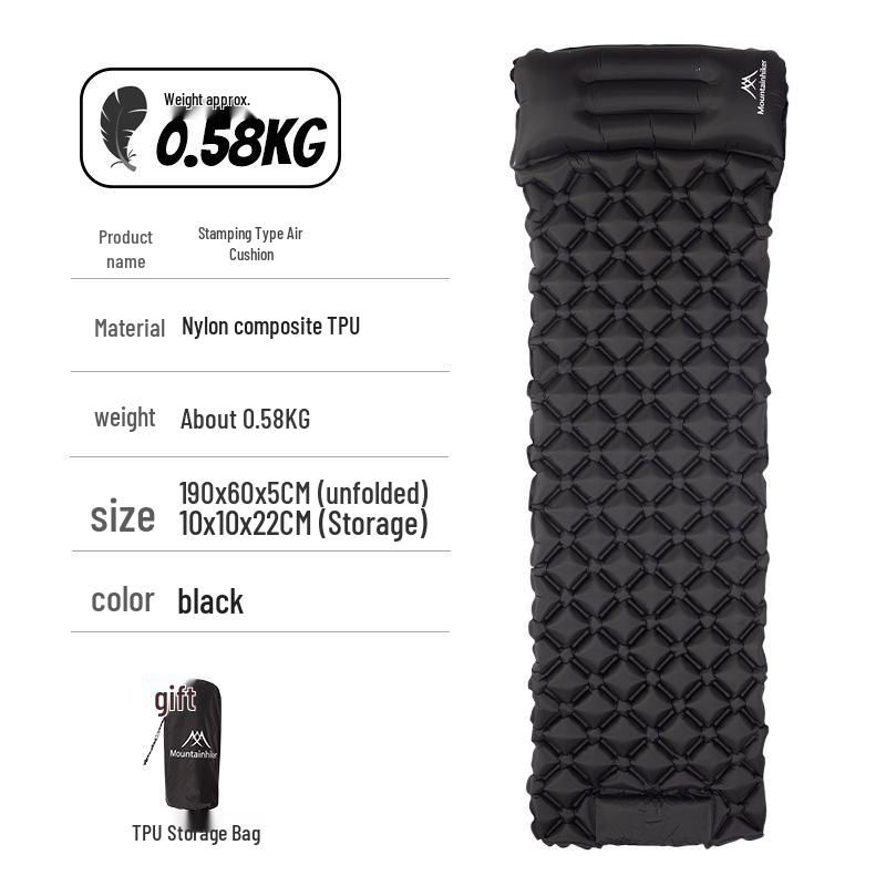 Mountain Guest Inflatable Moisture-Proof Camping Mat: Ultra-Light Sleeping and Picnic Pad