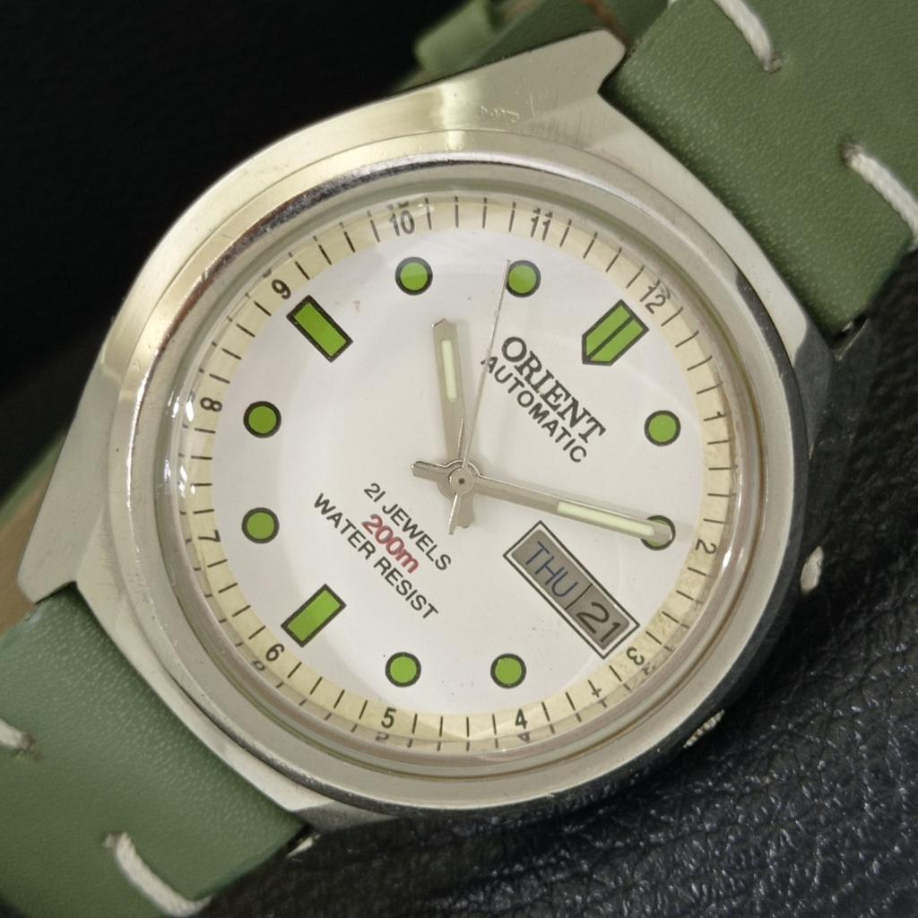 

ВИНТАЖНЫЕ МУЖСКИЕ ЧАСЫ ORIENT AUTOMATIC 46941 ЯПОНИЯ С БЕЛЫМ ЦИФЕРБЛАТОМ a700685-5 R204-a700685