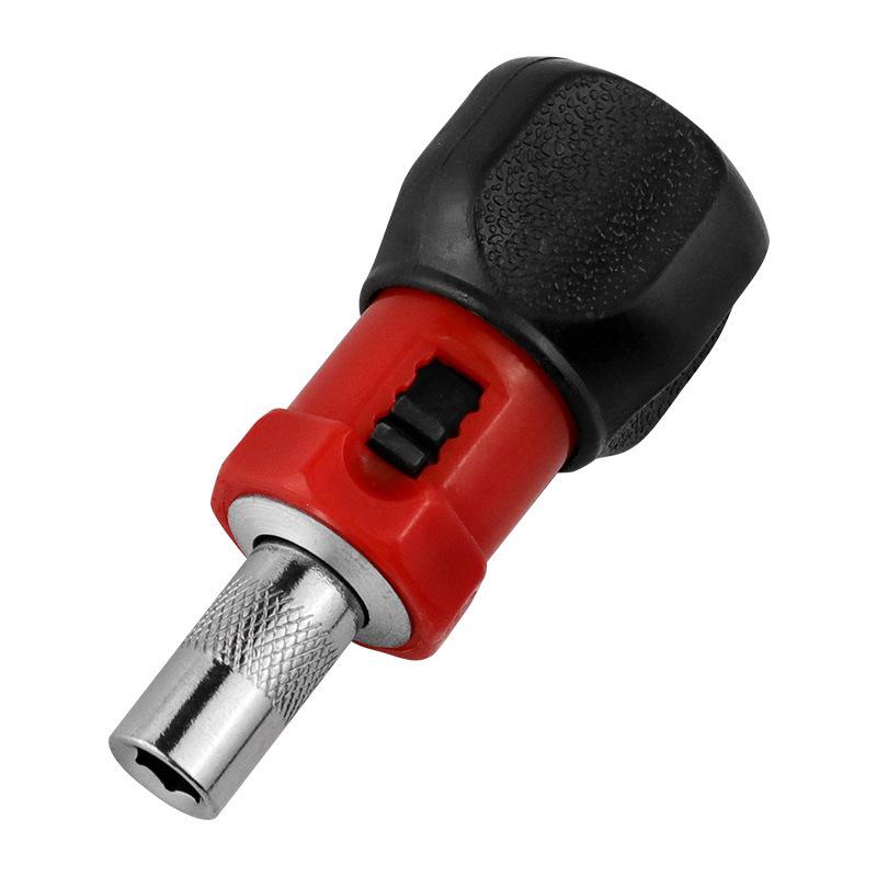Adjustable 0-180° Ratchet Screwdriver with Hex Socket and Bi-Directional Turn