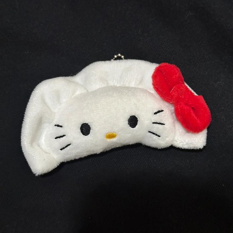 

Cartoon Anime Kt Cat Plush Toy Keychain Kawaii Dumplings Pendant Funny Backpack Decoration Accessories Birthday Gift