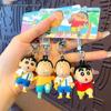 Crayon Shin-chan Cute Cartoon Doll Keychain with Magnetic Snap - Perfect for Besties or Couples