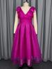 AOMEI Damen Elegantes V-Ausschnitt Ärmelloses Fließendes Maxikleid Passform und Weite Lang Formell Abend Hochzeit Partykleider Knallpink Blau Schwarz