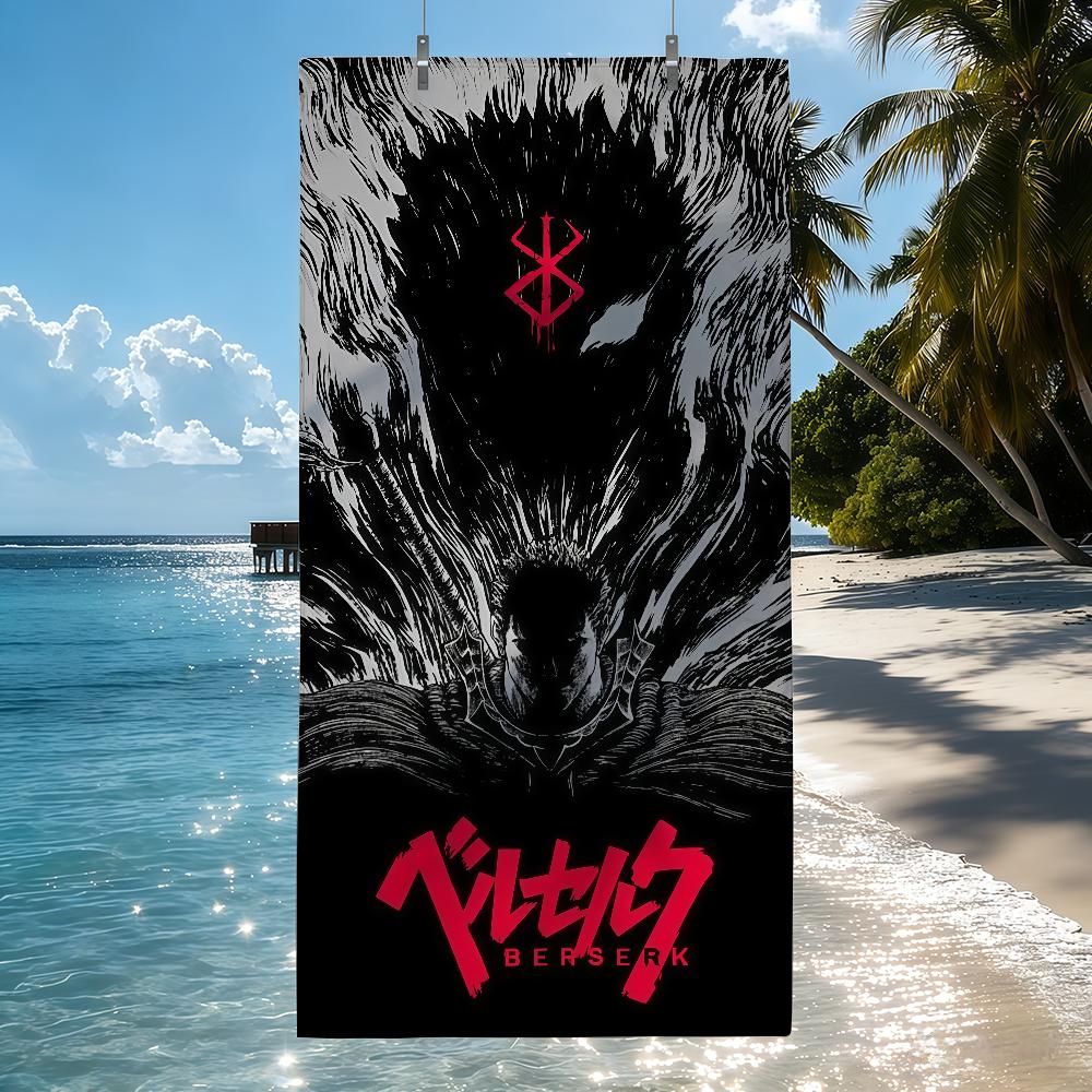 Berserk Ιαπωνικό Anime Δροσερή Πετσέτα Γρήγορου Στεγνώματος Πετσέτες Παραλίας Κατάλληλες Για Πισίνες Κάμπινγκ Γιόγκα Και Το Γυμναστήριο