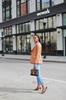Cream Handmade Women's Blazer Casual Formal Genuine Lambskin Leather Stylish