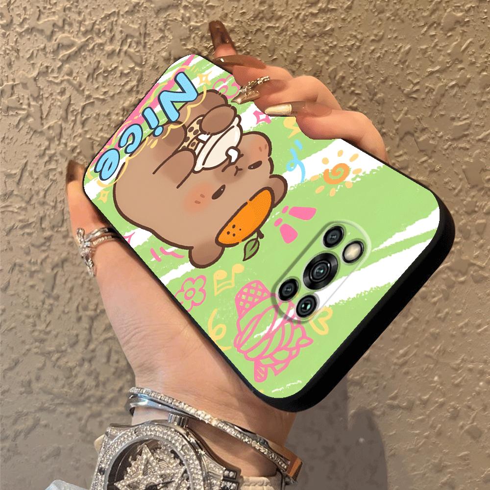 Case for Xiaomi Poco F8 F3 X3 X4 X5 X7 Pro C71 C75 C50 F1 M3 M4 M7 C61 M5 Funda Phone Cover Cartoon Cute Guinea Pig