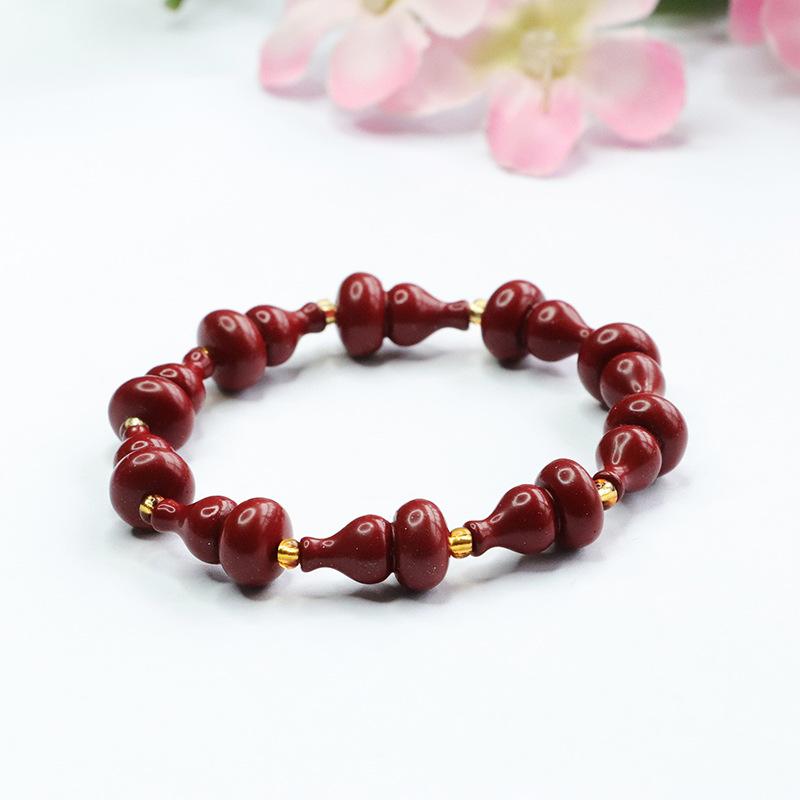 

Браслет из киновари, фиолетовое золото, браслет из тыквы с песком, ювелирные изделия