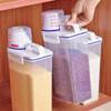 Japanese Transparent Sealed Grain Storage Jar for Kitchen