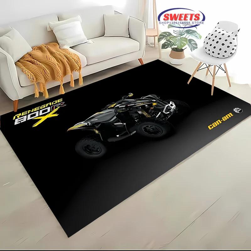 Can AM Motorcycle Logo Carpet Large Soft Rug for Living Room, Bedroom & Sofa Anti Slip Doormat & Home Decor Floor Mat