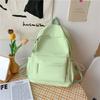 Solid Color Schoolbag College Student Backpack New Style Junior High School Student Large Capacity Backpack