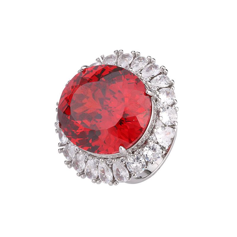 Jewelry Simulation Bird'S Nest Cut Champagne Orange Egg Shaped Luxury Set 18 * 20