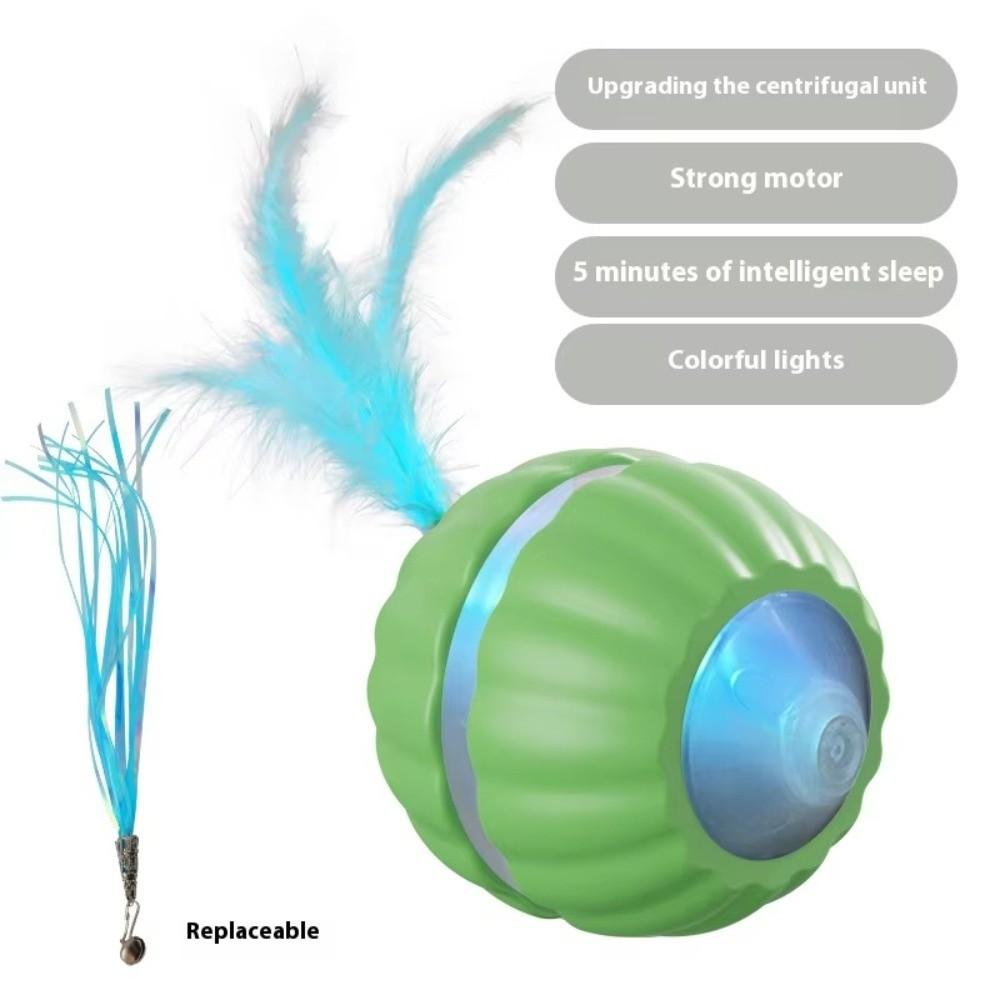 Rechargeable Smart Cat Toys Fast Rolling Self Moving Balls Toys Dog Cat Training Ball  Pet Supplies