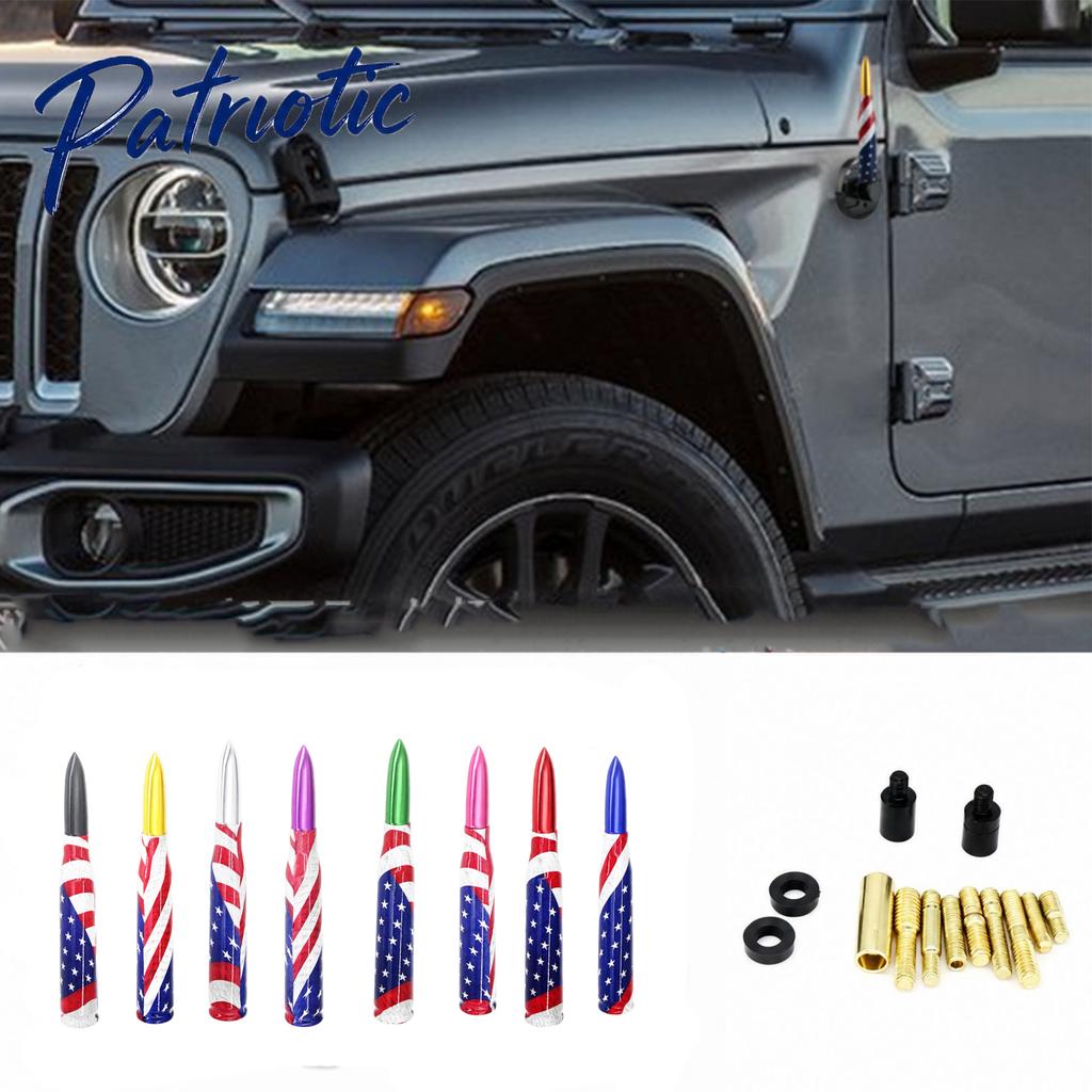 Flag Print Car Antenna Mast, Decorative Radio Antenna Accessory for Vehicle