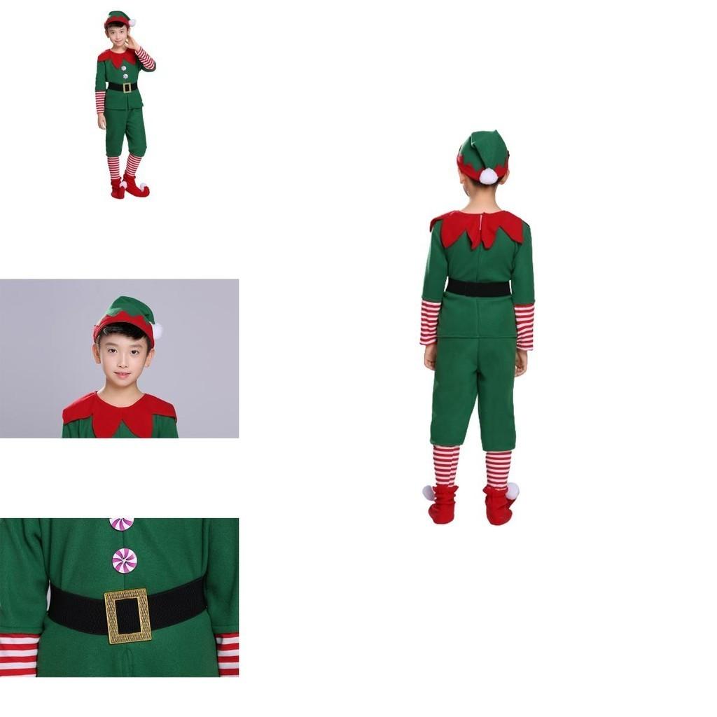 Delightful Christmas Elf Cosplay Costume Couple Outfit For Fancy Dress Xmas Party Role Play