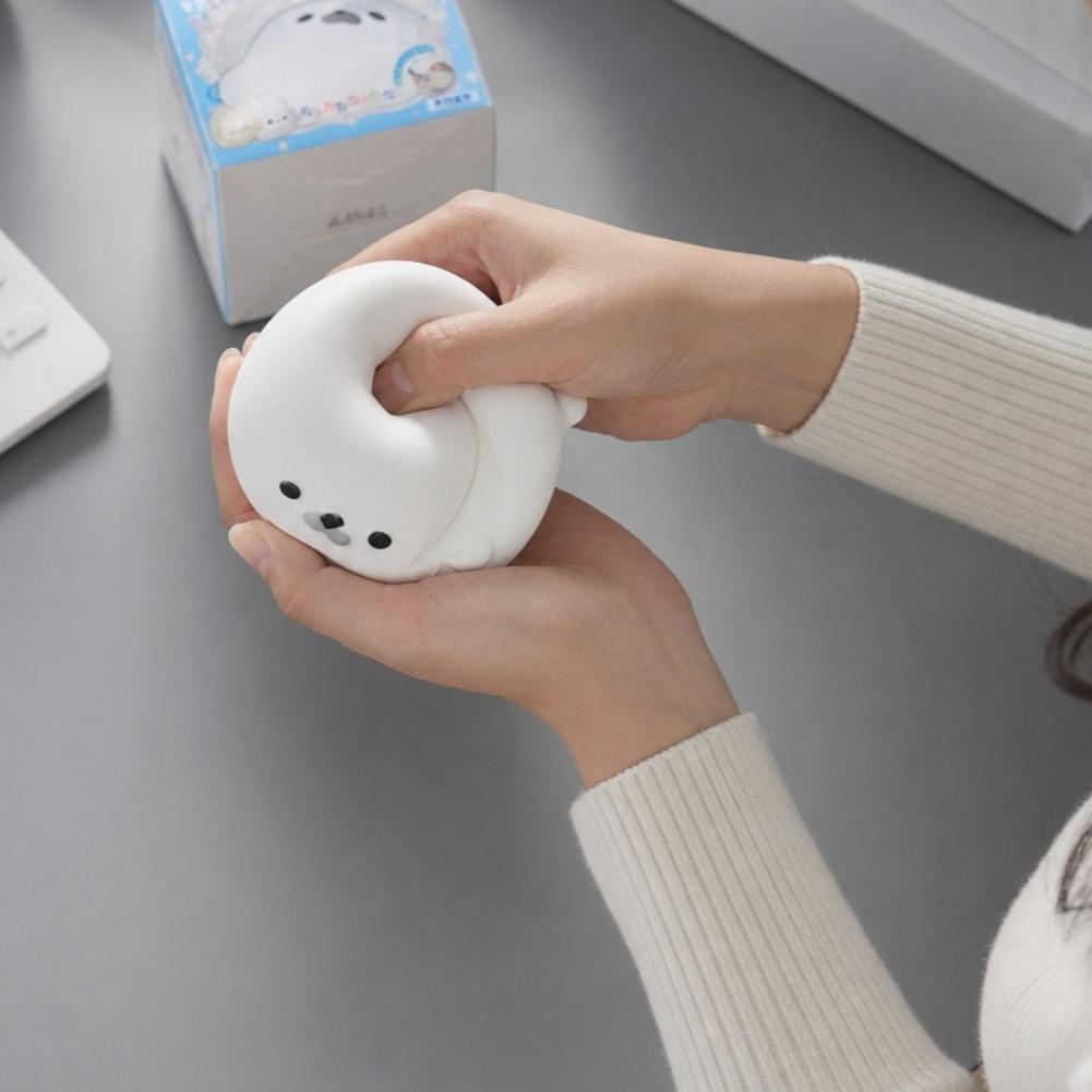 Kawaii Cute Seal Squishy Stress Relief Toy Soft Slow Rising Animal Squeeze Fidget Toys Desktop Decor Gift For Adults