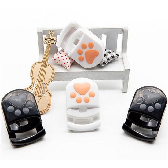 Mini Eyelash Clip Cute White Bear Claw Eyelash Curler Portable Novice Easy To Use