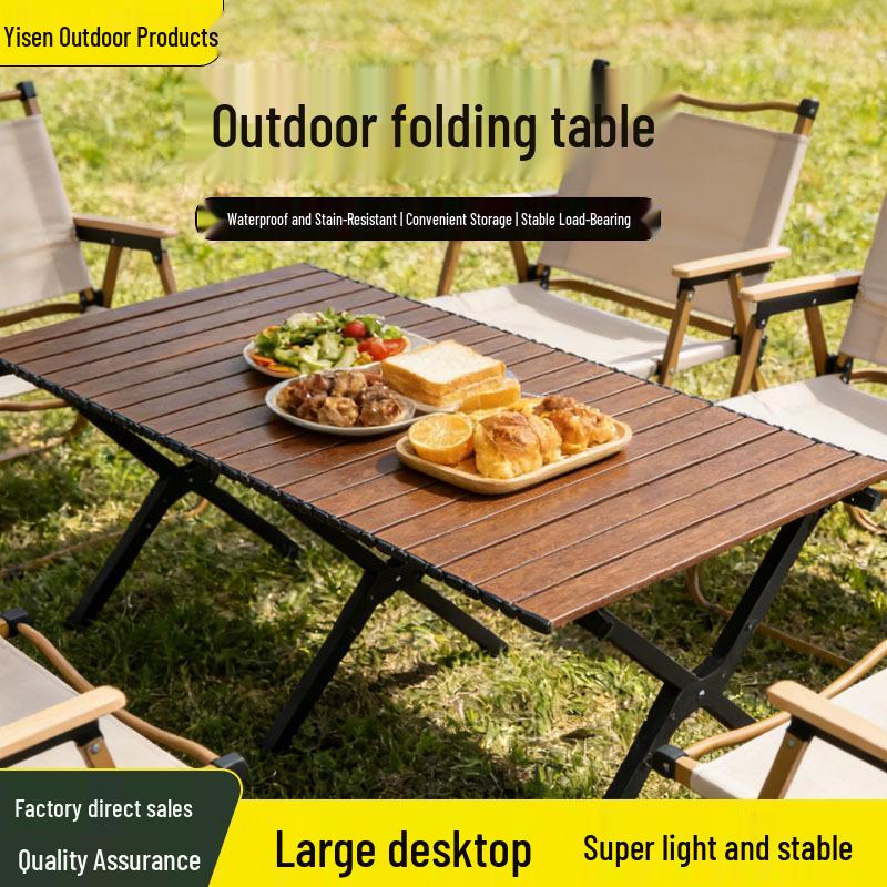 

Ultra-Light, Waterproof Folding Egg Roll Table: Portable, Stain-Resistant, and Stable for Outdoor Camping and Picnics.