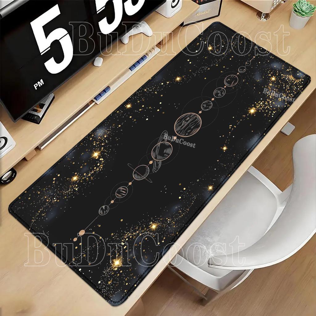 cartoon Universe Space Solar System Mouse Pad XXL Anime Gamer HD print Mousepad PC Gaming offices overlock Keyboard XXL Desk Mat