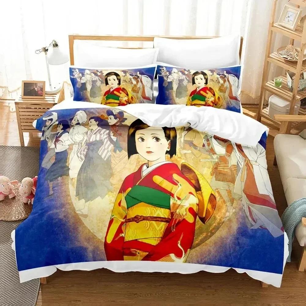 3D Anime Art of Satoshi Kon Bedding Set Duvet Cover Bed Set Quilt Cover Pillowcase Comforter King Queen Size Boys Adult