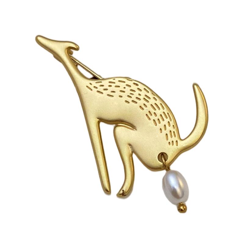 

Креативные броши с жемчугом кенгуру, легкая роскошь, значок-булавка, пуговицы, брошь, винтажные, универсальные, аксессуары для одежды, ювелирные изделия, подарки A1