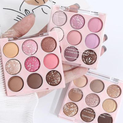 Pure Desire Eyeshadow & Highlighter Palette - 9-Color Shimmer, Matte, Earth Tones & Glitter for Beginners