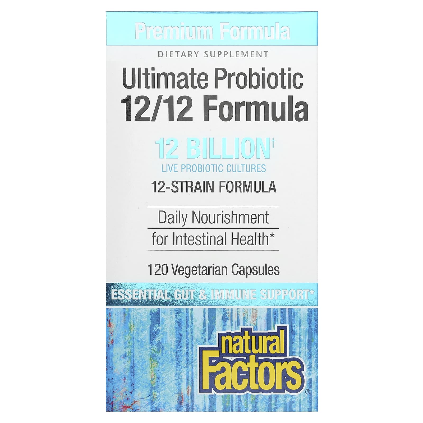 

Ultimate Probiotic, 12/12 Formula, 12 Billion CFU, 120 Veggie Caps