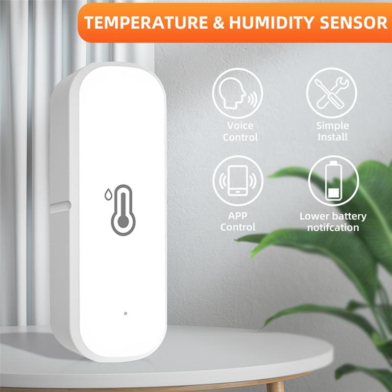 A96I-Zigbee Humidity And Temperature Sensor Smart Hygrometer Thermometer Remote Monitoring And Alerts Smart Home