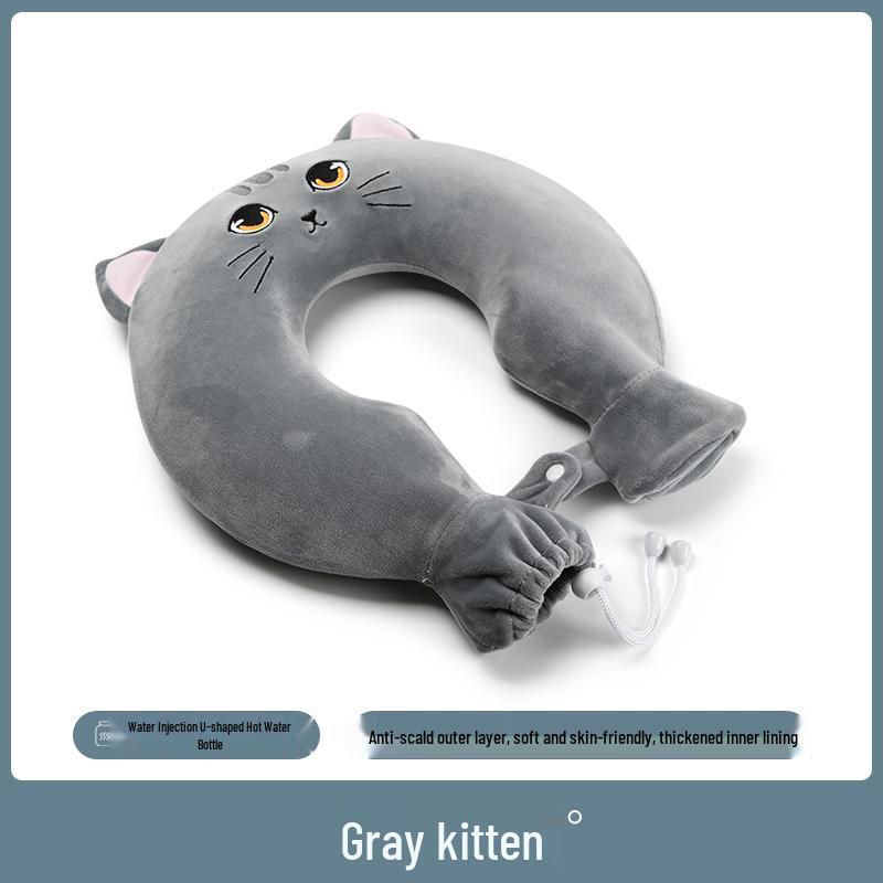U-Shaped Explosion-Proof Hot Water Bottle for Cervical and Neck Pain Relief