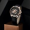 Toleuso T606L-Rbbk Callisto Skeleton Automatic Leather Watch