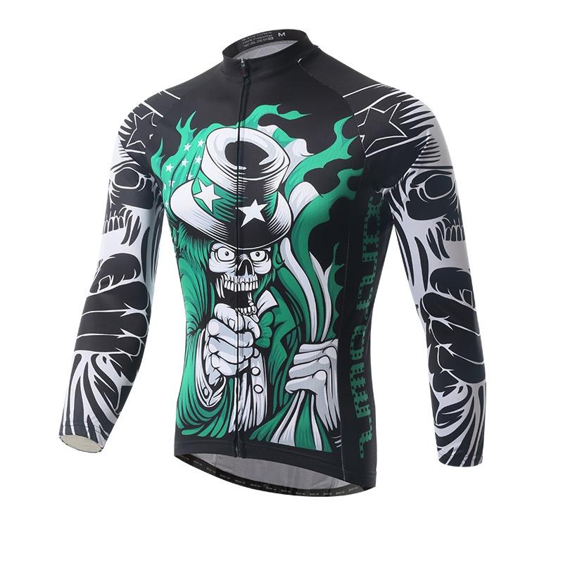 Oddychające koszulki rowerowe Zestaw odzieży rowerowej Szybkie suche męskie ubrania rowerowe z długim rękawem Garnitur nosić rajstopy